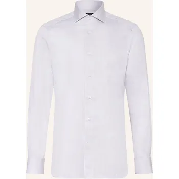 Pánská košile Zegna Pánská Košile Slim Fit, tmavě červená / světle růžová, 42