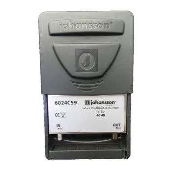 Příjem digitálního pozemního vysílání Johansson 6040C48 profesional filtr 5GLTE 35 dB, DC