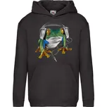 detska-znackova-mikina-digitalni-potisk-DJ-zaba-sluchatka Barva: Black -černá, velikost: 152