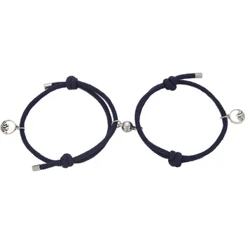 Náramek Balando Párové náramky černé s magnetem