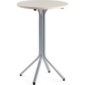 Jídelní stůl Stůl VARIOUS, Ø700 mm, výška 1050 mm, stříbrná, bříza