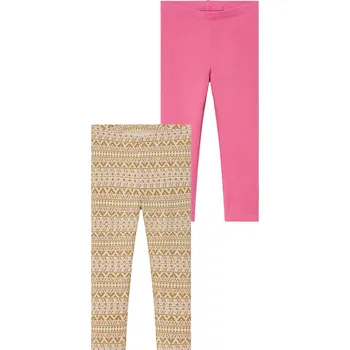 Dívčí legíny lupilu® Dívčí termo legíny, 2 kusy (vzorovaná/růžová, 110/116)