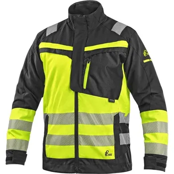 pracovní bunda CXS Blůza NAOS HV, pánská, černá-žlutá Hi-Vis, reflexní pruhy, vel. 60