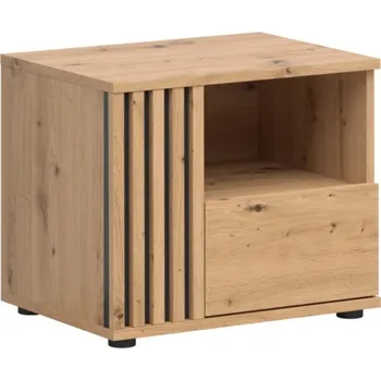 Noční stolek VABRES noční stolek KOM1S/L, levá, dub artisan/černá