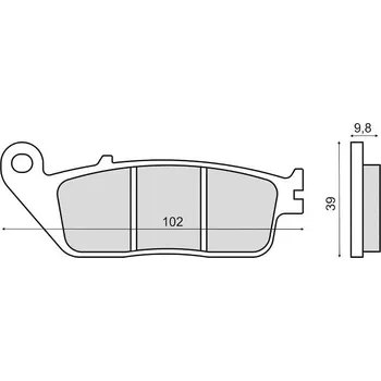 Brzda pro motocykl RMS Brzdové destičky 3140 RMS 225103140