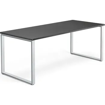 Psací stůl Psací stůl QBUS, O-podnož, 1800x800 mm, stříbrný rám, černá