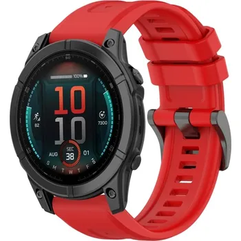 VSECHNONAMOBIL 87361 SILICONE Vyměnitelný řemínek pro Garmin Fenix E 47mm červený