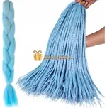 Copánky ze syntetických vlasů - modré