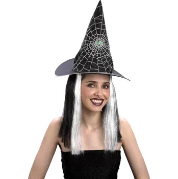 Smiffys Čarodějnický klobouk s vlasy