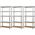 Dílenský regál FISTAR Kovový zinkovaný regál 3x 60 x 40 x 180 cm 5 polic