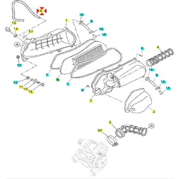 Yamaha Hadice hlavy válce X-max 16PE43490000