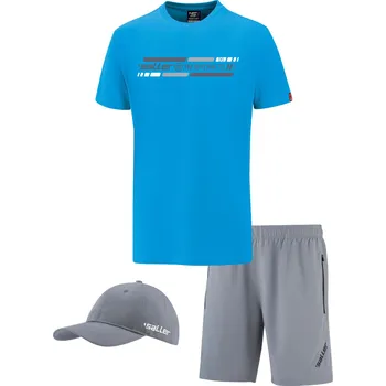 Saller BASIC TM72 Sportovní set BARVA: 142 světle modrá - šedá - šedá, Velikost: XXL Pohodlný sportovní komplet pro trénink i volný čas