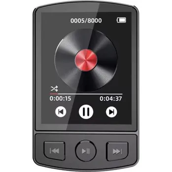 Daklos - Hudební MP3 přehrávač 16 GB a diktafon s Bluetooth a LCD displejem