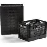 Skládací přepravka RILEY, 600x400x410 mm, černá, bal. 10 ks