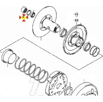 Motor pro motocykl Suzuki Ložisko zadní řemenice - jehličkové 2121414F00