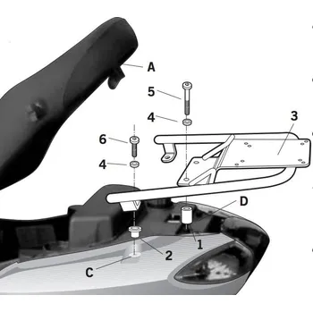 Zavazadlo na motocykl SHAD Nosič kufru SHAD Fly 05/12 130.V0FL15ST