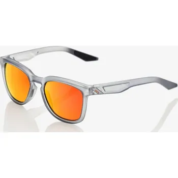 cyklistické brýle 100% Hudson Soft Tact Translucent Crystal Grey HiPER červená vícevrstvá zrcadlová skla