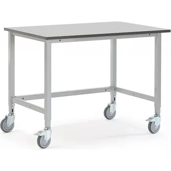 Dílenský stůl Pojízdný dílenský stůl MOTION, 1200x800 mm, šedá deska HPL