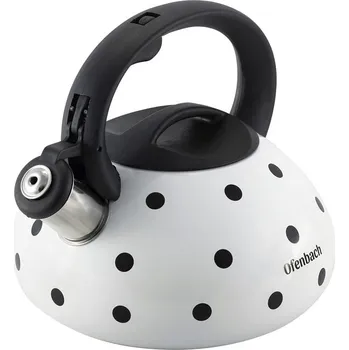 Varná konvice Konvice čajník nerez/lak 2,5L PUNTIK indukce, bílá KUTIL Sklad7 410031.00 (KUTIL Sklad7)