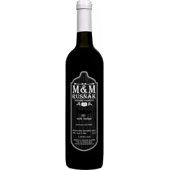 Víno Merlot 2021, zemské víno, Rodinné vinařství M&M Rusňák, suché