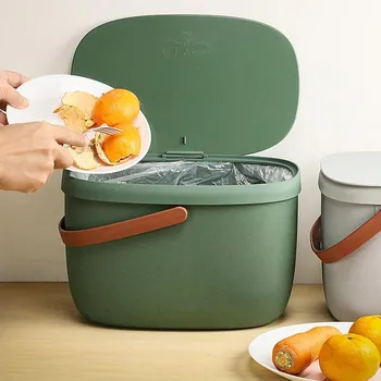 Kompostér QUALY DESIGN Nádoba na kompostovatelný odpad Foody 10380GN, 7L, zelená