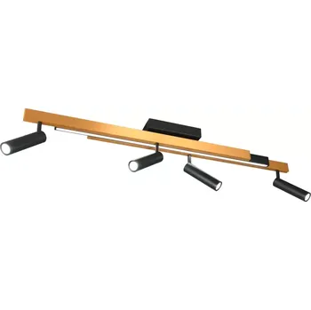 Trio Leuchten 648310580 ZENO - Moderní LED stropní svítidlo s dálkovým ovladačem, LED 22W + 12W, 2700 - 6500K, 133cm (Stmívatelní lineárné LED svítidlo na dálkové ovládání v černé a zlaté barvě)