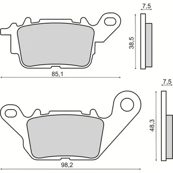 Brzda pro motocykl RMS Brzdové destičky 3600 RMS 225103600