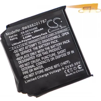 Audio kabel VHBW Baterie pro Samsung Galaxy Gear S2 Classic / SM-R720, 250 mAh