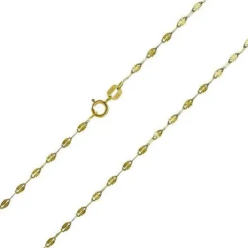 Řetízek Zlatý řetízek Sunburst se zdobenými očky 2 mm - Y varianta 42 cm TTG1180NGY-42 cm
