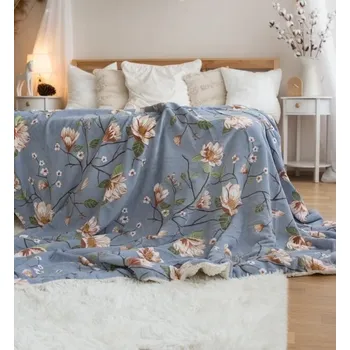 Kvalitex Mikroplyšová deka s beránkem Magnólie zlatá Polyester, 150x200 cm