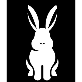 samolepka Samolepka (na auto, notebook) zajíc (bílá) 3