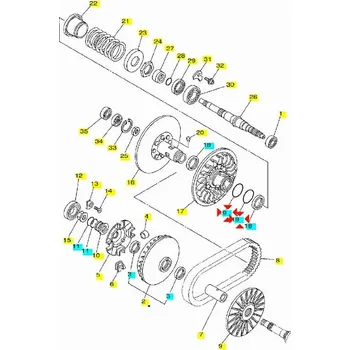 Auto-moto Yamaha Těsnící gumička polořemenice 932104454500