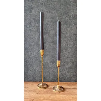 Svíčka Zlatý svícen na kónické svíčky Velikost: Malý