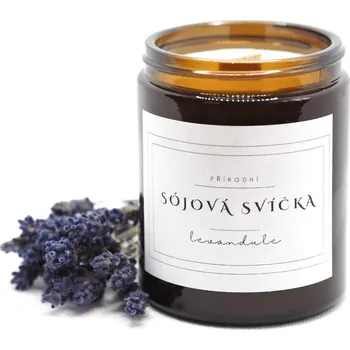 Svíčka Sójová svíčka Svěží levandule Druh: Bavlněný knot