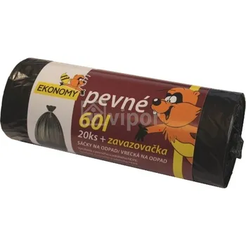 Pytle na odpadky Sáčky do koše zatahovací 60 L Barva: černá