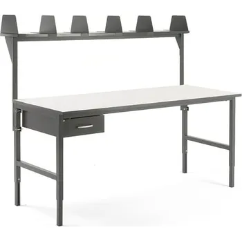 Dílenský stůl Pracovní stůl CARGO, 2000x750 mm, 1 zásuvka + vrchní police