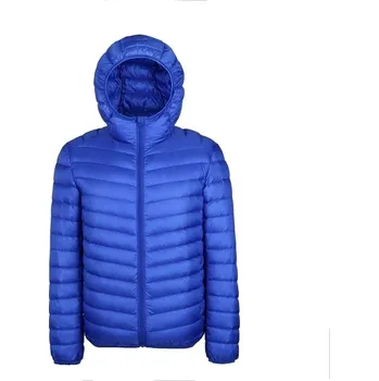 Pánská softshellová bunda Pánská prošívaná bunda s podšívkou z kachního peří Barva: Modrá, Velikost: 2XL