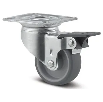 Pojezdové kolečko Agila TENTE Přístrojové kolečko 50mm, s brzdou, plotýnka, 2475PJI050P40