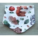 AMÁLKA Bavlněný šátek na krk, zvířátka v lese