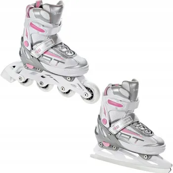 Kolečkové brusle Raven Profession white/pink 2v1 EU 38-42, dámský (se zoubky) + DÁREK