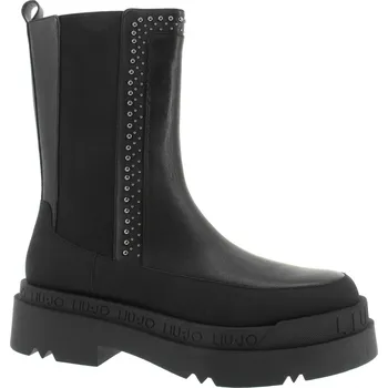 Dámské kozačky LIU JO Dámský černý kožený kotník SF4075PX54622222-54-265 Velikost 38