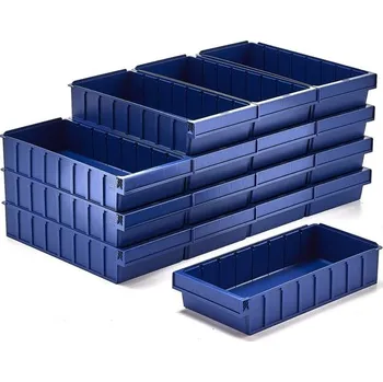 Plastový box DETAIL, 500x230x100 mm, modrý, bal. 16 ks