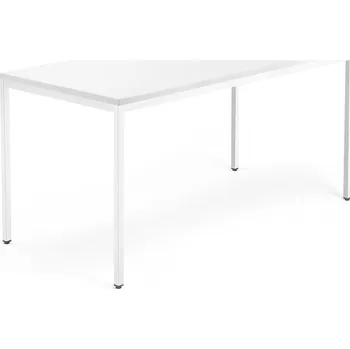 Jednací stůl Jednací stůl QBUS, 4 nohy, 1600x800 mm, bílý rám, bílá