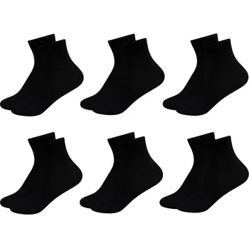 Pánské ponožky PESAIL Pánské bambusové kotníkové ponožky XM2200 6páry Barva: Černá, Velikost: 40-43