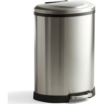 Odpadkový koš Odpadkový koš MAXWELL, nášlapný, 50 l, pomalé zavírání víka, nerez