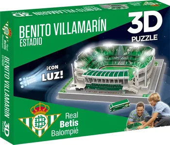 3D puzzle Svíticí 3D puzzle fotbalový stadion Real Betis Balompié Benito Villamarín Estadio 38 x 29 x 11,9 cm 98 dílků