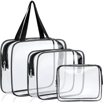 Kosmetická taška Sada 3 ks kosmetických taštiček PENNE čirý