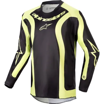 cyklistický dres ALPINESTARS dres RACER LURV dětský černá/žlutá fluo 2024 - XL
