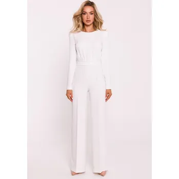 Dámský overall M811 Kombinéza s vycpávkami na ramenou - ecru EU XXL