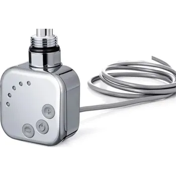 Radiátor Topná tyč BURGH s termostatem a časovačem, Rovný kabel, Chrom, 500 W